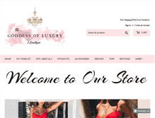 Tablet Screenshot of goddessofluxury.com